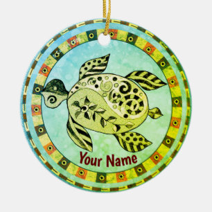 Stam Turtle Keramisch Ornament