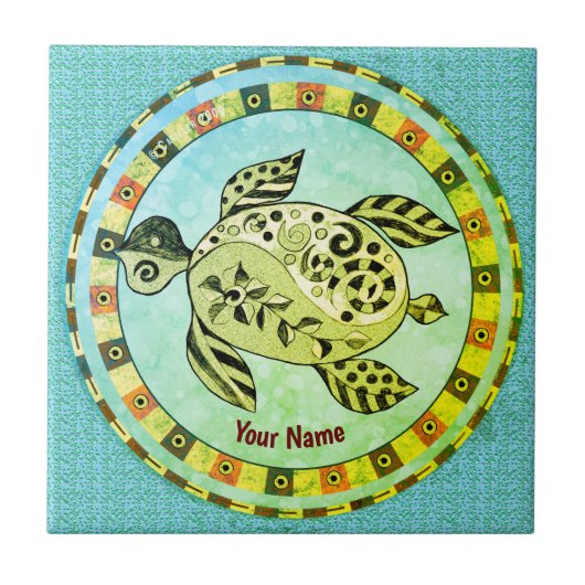 Stam Turtle Tegeltje (Voorkant)