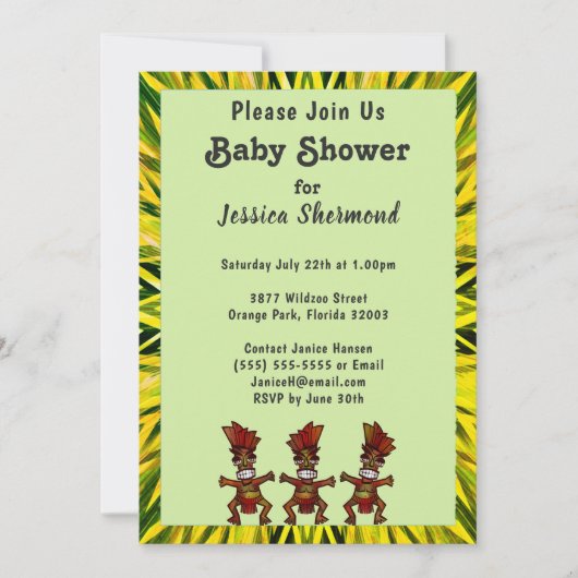 Stam Vruchtbaarheidsdans Geel & Groen Abstract Kaart (Voorkant)