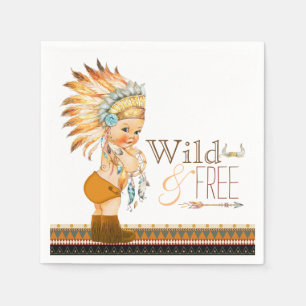 Stam Wild en Vrij Jongens Baby Shower Servetten
