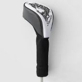 Stam Wolf Persoonlijke Naam Script Golfheadcover (Schuin)