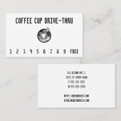 Stambeker in HandPunchcard Klantenkaartje (Voorkant / Achterkant)