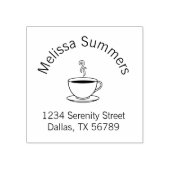 Stambeker koffieboogadres rubberstempel (Afrduk)