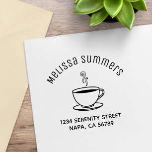 Stambeker koffieboogadres rubberstempel