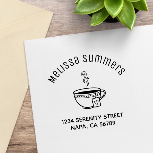 Stambeker op het adres van Tea Arch Rubberstempel