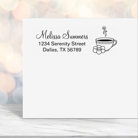 Stambeker van kruidenthee zelfinktende stempel