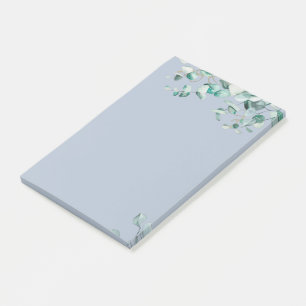 Stamblauw Eucalyptus Greenery Blank SJABLOON Post-it® Notes