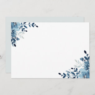 Stamblauw Kaart van de Floral Blank