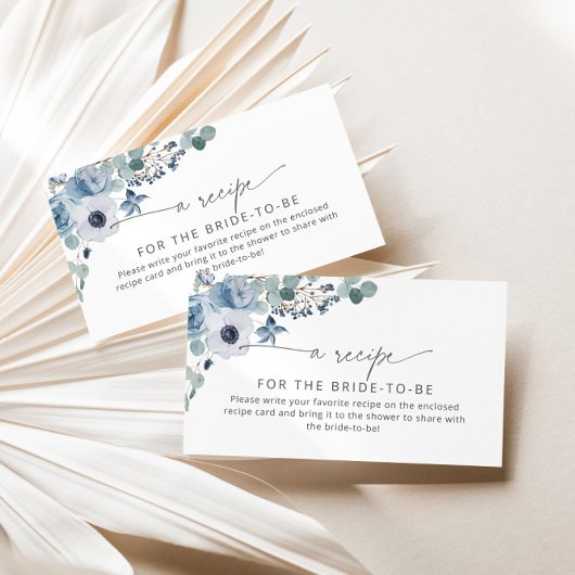 Stamblauw recept informatiekaartje