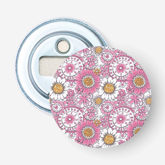 Stambloemen Button Flesopener (Voorkant)