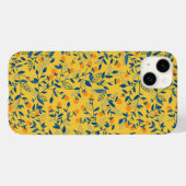 Stambloemen in blauw en geel Case-Mate iPhone case (Achterkant (horizontaal))