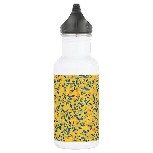 Stambloemen in blauw en geel waterfles (Rechts)