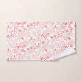 Stambloemen in levend koraal bad handdoek (Handdoek)