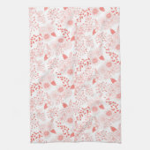 Stambloemen in levend koraal theedoek (Verticaal)