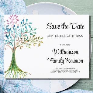Stamboom Familie Reünie Save The Date Aankondigingskaart