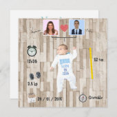 Stamboom ⎮ geboorteplaats aankondiging (Voorkant / Achterkant)