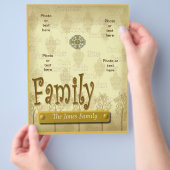 Stamboom Genealogie folder of plakboek sjabloon Flyer (Hand)