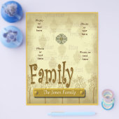 Stamboom Genealogie folder of plakboek sjabloon Flyer (Enkel)