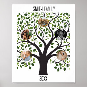 Stamboom met foto's - familie POS Poster