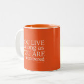 Stamboom mok (oranje) (Voorkant links)
