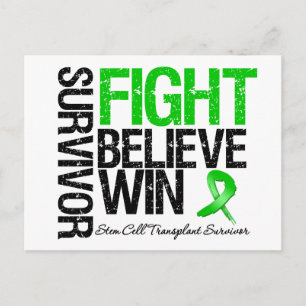 Stamceltransplantatie Survivor Fight Geloof Win Briefkaart