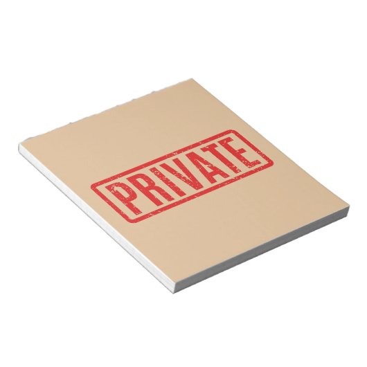 Stamed Private Notepad Notitieblok (Schuin)