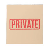 Stamed Private Notepad Notitieblok (Voorkant)