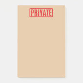 Stamed Private Post-it Notes (Voorkant)