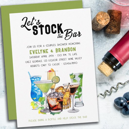 Stamel de Drink van de Bar Alocholic Couples Kaart