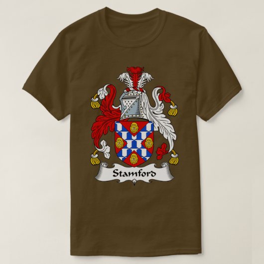 Stamford Coat of Arms Family Crest T-shirt (Design voorkant)