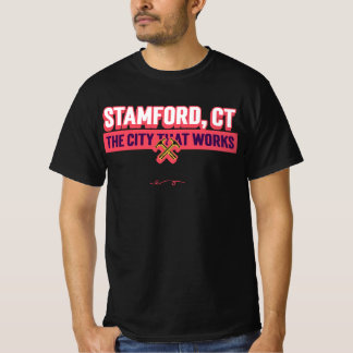 Stamford, CT de stad die werkt T-shirt