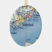 Stamford CT kaart Keramisch Ornament (Rechts)