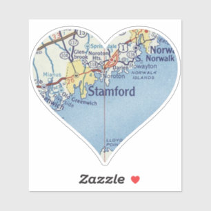 Stamford  Map Sticker