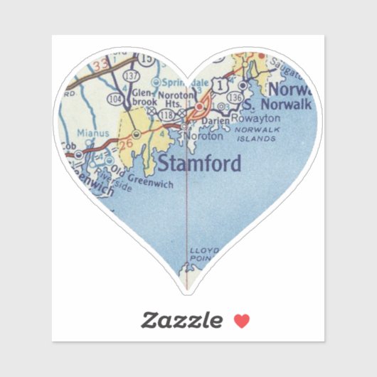 Stamford  Map Sticker (Vel)
