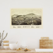 Stamford, NY Panoramic Map - 1890 Poster (Keuken)