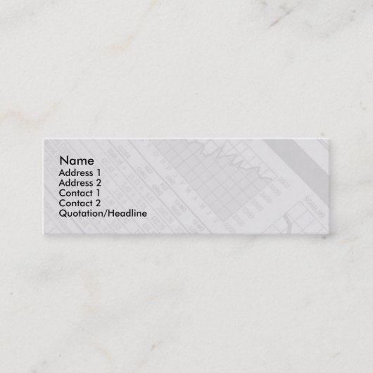 Stamkaart Mini Visitekaartje (Voorkant)