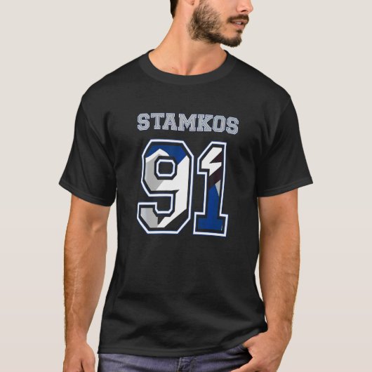 Stamkos 91 Stammer Tampa Bay Professional Ice Hock T-shirt (Voorkant)