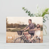 STAMME PATROON FOTO SAVE THE DATE AANKONDIGING (Staand voorkant)