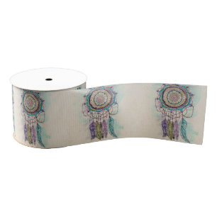 stammen mandalaontwerp van de handverf grosgrain lint