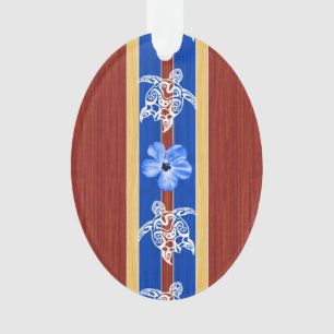 Stammen Valse Houten Surfplank Honu Ornament
