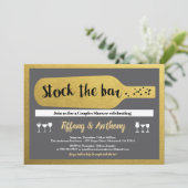 Stammen van de uitnodiging van de bar de douche va (Staand voorkant)