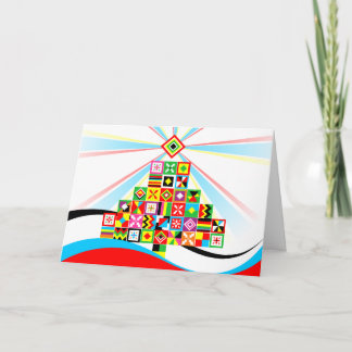 StammenKerstkaart van de Kunst van het Patroon van Feestdagen Kaart