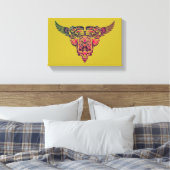 stammodel van stier en tattoo canvas afdruk (Insitu (Slaapkamer))