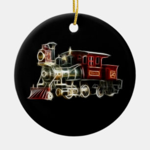 Stammotor locomotief keramisch ornament