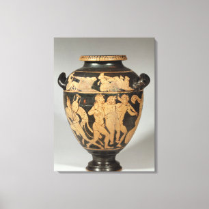 Stamnos, Dionysica scène, Etruscan-rode kap per Canvas Afdruk