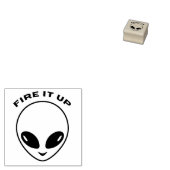STAMP - Alien + Fire It Up Art-stempel Rubberstempel (Gestempeld)