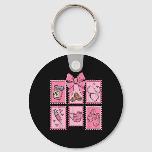 Stamp Bow Apotheek Pill Cpht Apothekersassistent Sleutelhanger (Voorkant)
