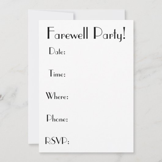 Stamp Collage Afscheidsfeest Uitnodiging (Achterkant)