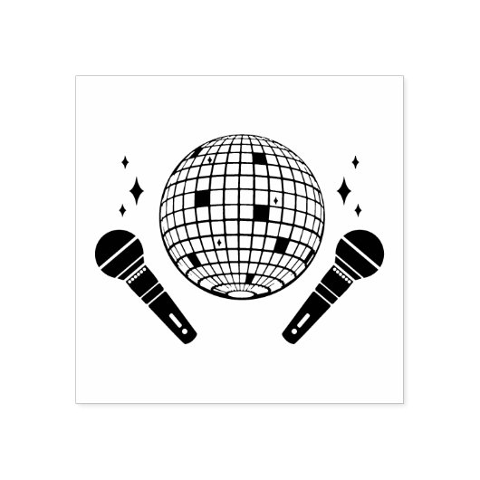 STAMP DISCO RETRO-PARTIJ 	RUBBERSTEMPEL (Afrduk)