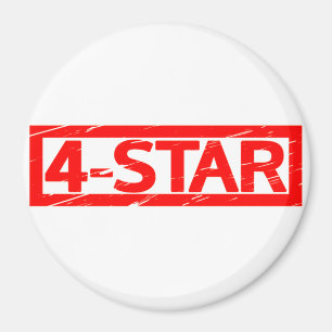 Stamp met vier sterren magneet